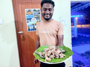 Shalpata pora chicken